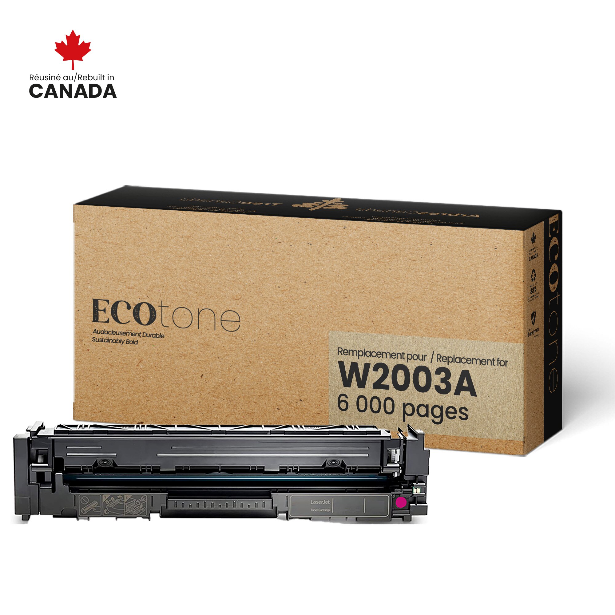 HP W2003A Reman Ecotone Magenta 6K (with toner level)